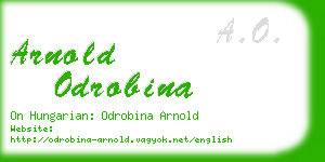 arnold odrobina business card